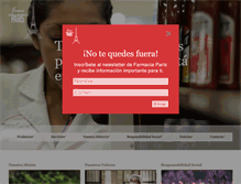 Tablet Screenshot of farmaciaparis.com